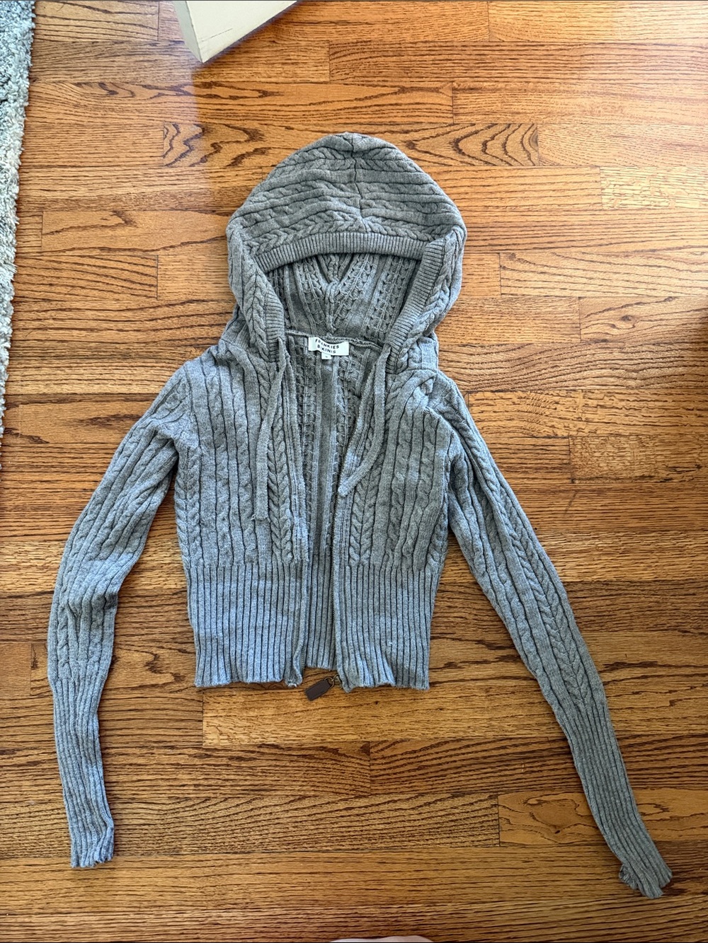 Frankie's Bikinis Zip Cardigan Sweater - Gray